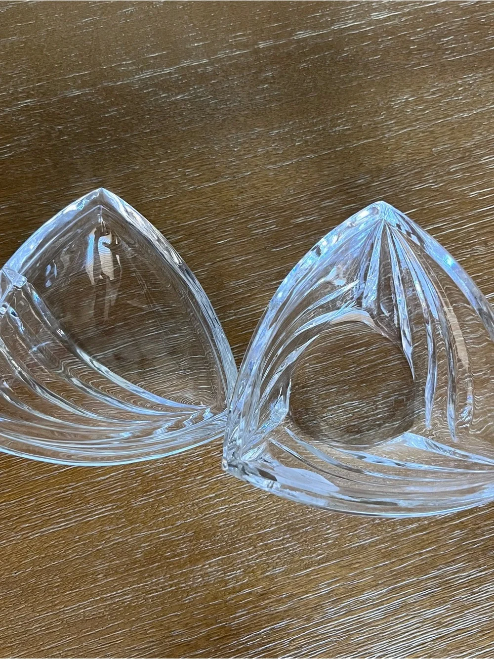 Sullivan’s Vintage Crystal Triangular trinket dish